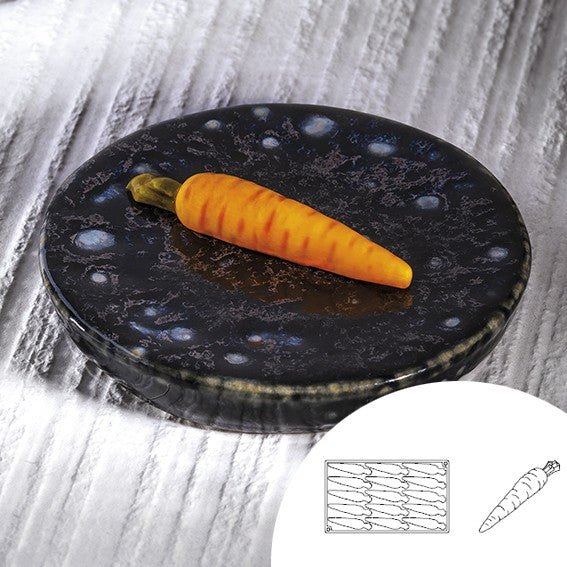 Carrot-shaped silicone mold 30x17.5 cm 15 cavities (1 pc)