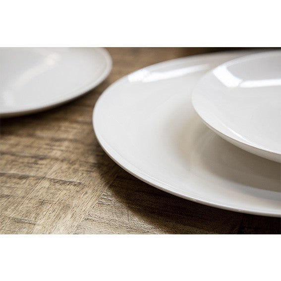 Fuente oval Perla Siloxiht blanca. 36 x 24 cm - 4 Ud.