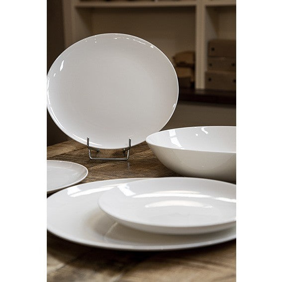Fuente oval Perla Siloxiht blanca. 36 x 24 cm - 4 Ud.