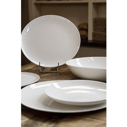 Fuente oval Perla Siloxiht blanca. 36 x 24 cm - 4 Ud.