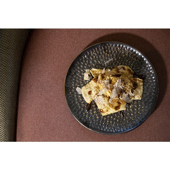 Prato de pão em latão, cobre e porcelana, ø15,5 cm (4 unidades)
