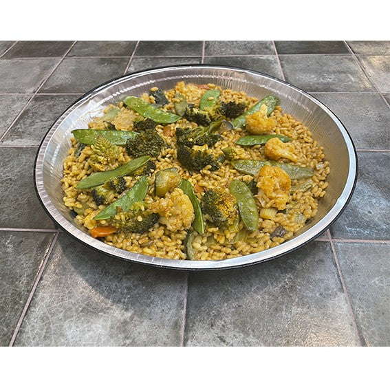 Aluminum paella pan. Various sizes and quantities.