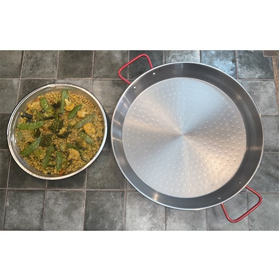 Aluminum paella pan. Various sizes and quantities.