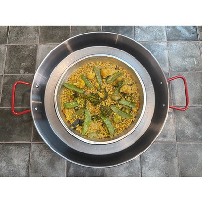 Aluminum paella pan. Various sizes and quantities.