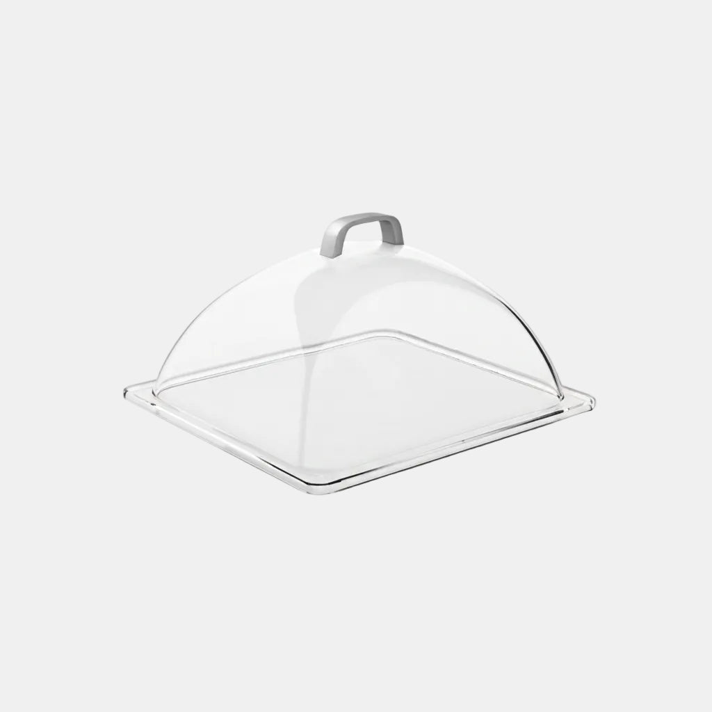 Cúpula em acrílico transparente com pega cromada. Vários tamanhos (1 unidade)