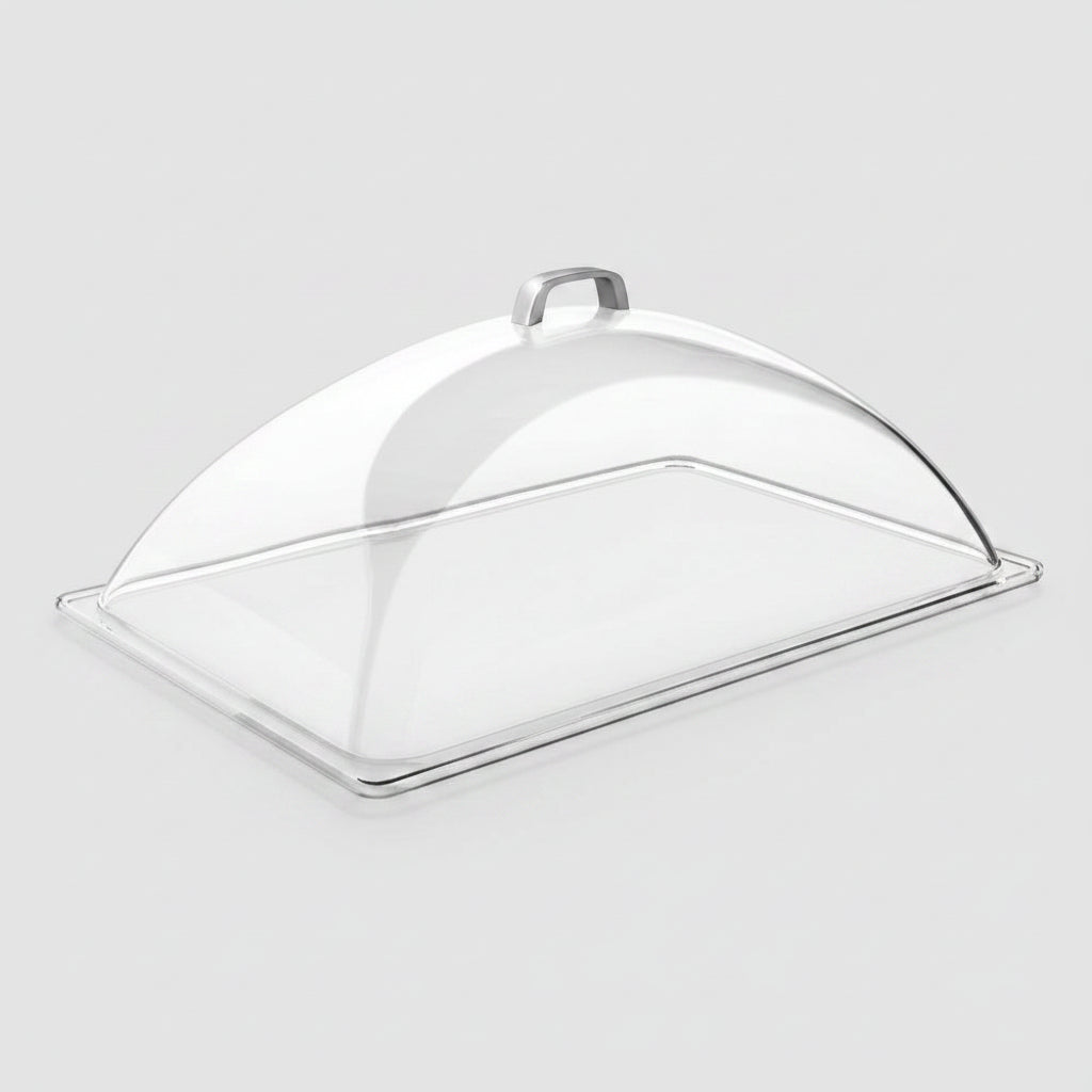 Cúpula em acrílico transparente com pega cromada. Vários tamanhos (1 unidade)