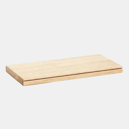 Tabuleiro em madeira de carvalho para acomodar espetos e cones, 12x24x1 cm (1 unidade)