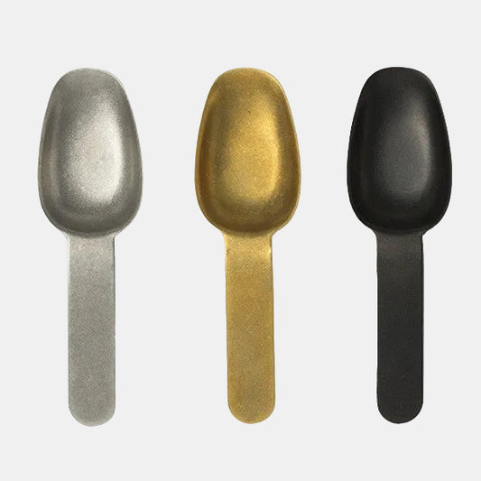 Stainless steel tasting spoon with vintage handle, 12 cm. Various colors (12 units)