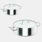 Cacerola con tapa de acero inox 18/10. Varias medidas - 1 Ud.