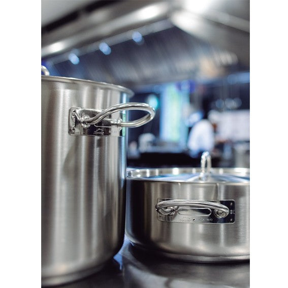 Cacerola alta con tapa de acero inox 18/10. Varias medidas - 1 Ud.