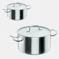 Cacerola alta con tapa de acero inox 18/10. Varias medidas - 1 Ud.
