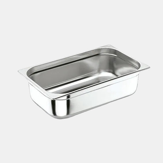 Stainless steel pan, GN 1/1 size, 53 x 32.5 cm. Various heights (1 unit)