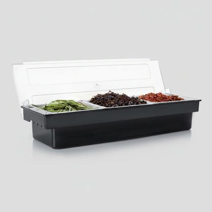 Organizador de alimentos con tapa. 50 x 16 x 9 cm. Varias capacidades - 1 Ud.