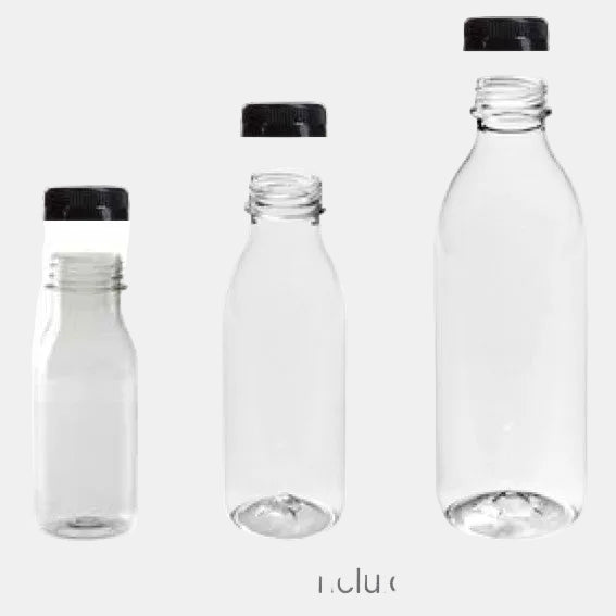 Round PET bottle with pre-screwed cap included. 1000 ml. 71 units.