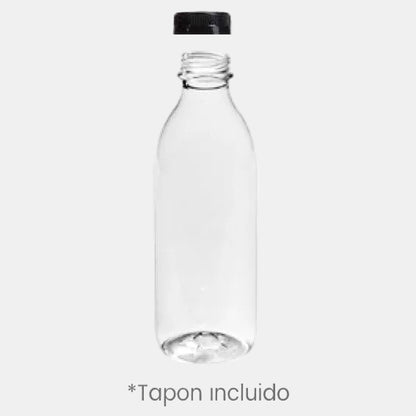 Round PET bottle with pre-screwed cap included. 1000 ml. 71 units.