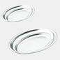 Oval stainless steel serving dish for the kitchen. Various sizes (1 unit)