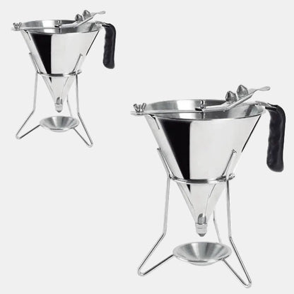 Liquid dispenser with stand and stainless steel tray ø19x27 cm 2 L (1 Unit)