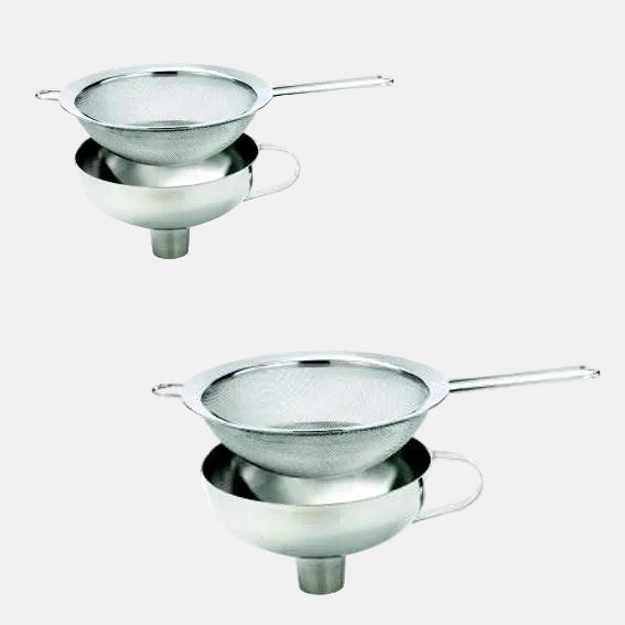Embudo + colador acero inox para sifón - 1 ud.