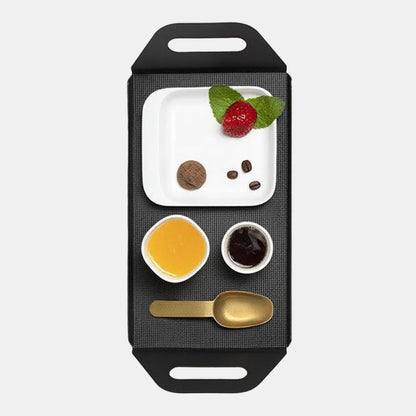 Bandeja de aluminio para catering negra. 15 x 52,5 cm - 4 Uds.