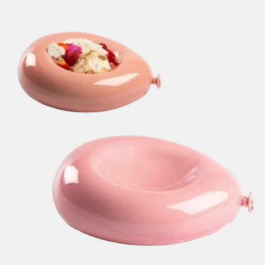 Plato de porcelana en forma de globo. 23 x 20 x 7 cm 500 ml. Varios colores - 1 Ud.