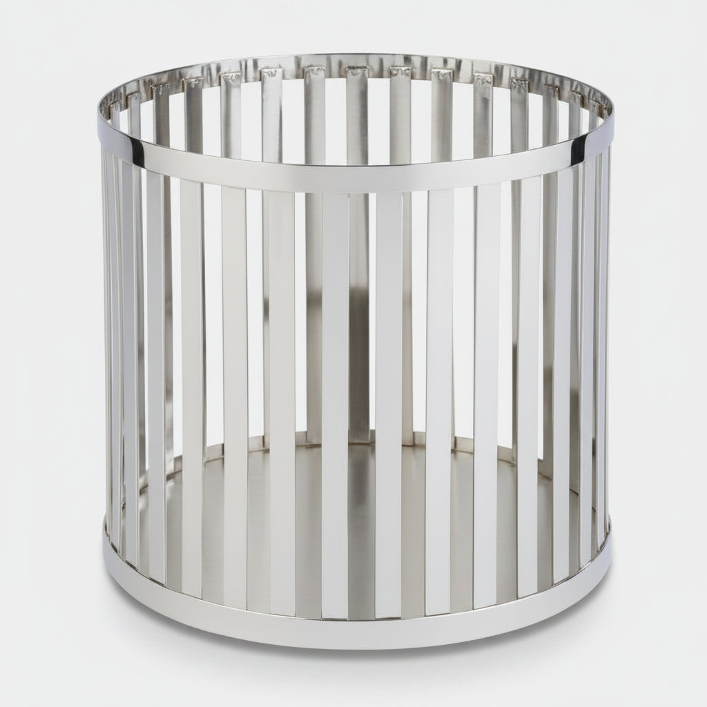 Chrome-plated metal buffet basket 21 cm (1 pc)