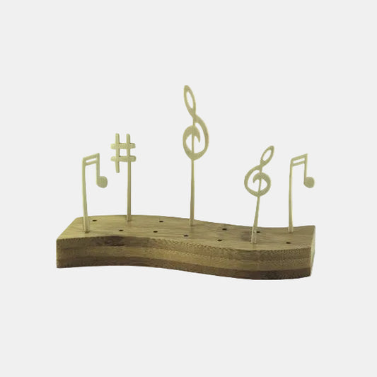 Tabuleiro em bambu para 14 espetos, 16x6,5x2 cm (10 unidades)