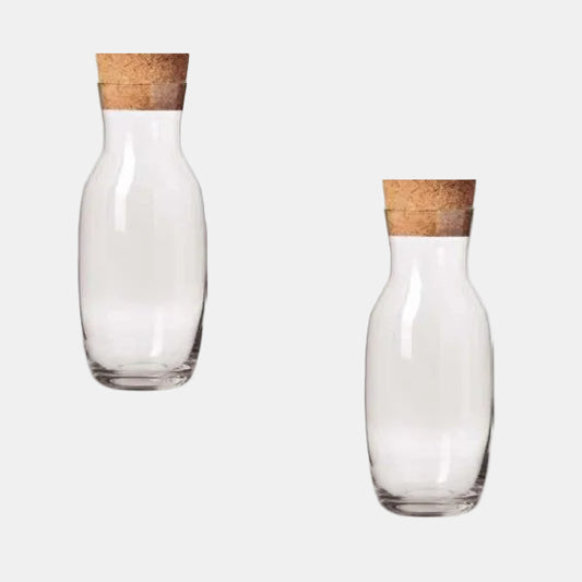 Glass bottle with cork stopper ø7.3x24.5 cm 1000 cl (1 Unit)