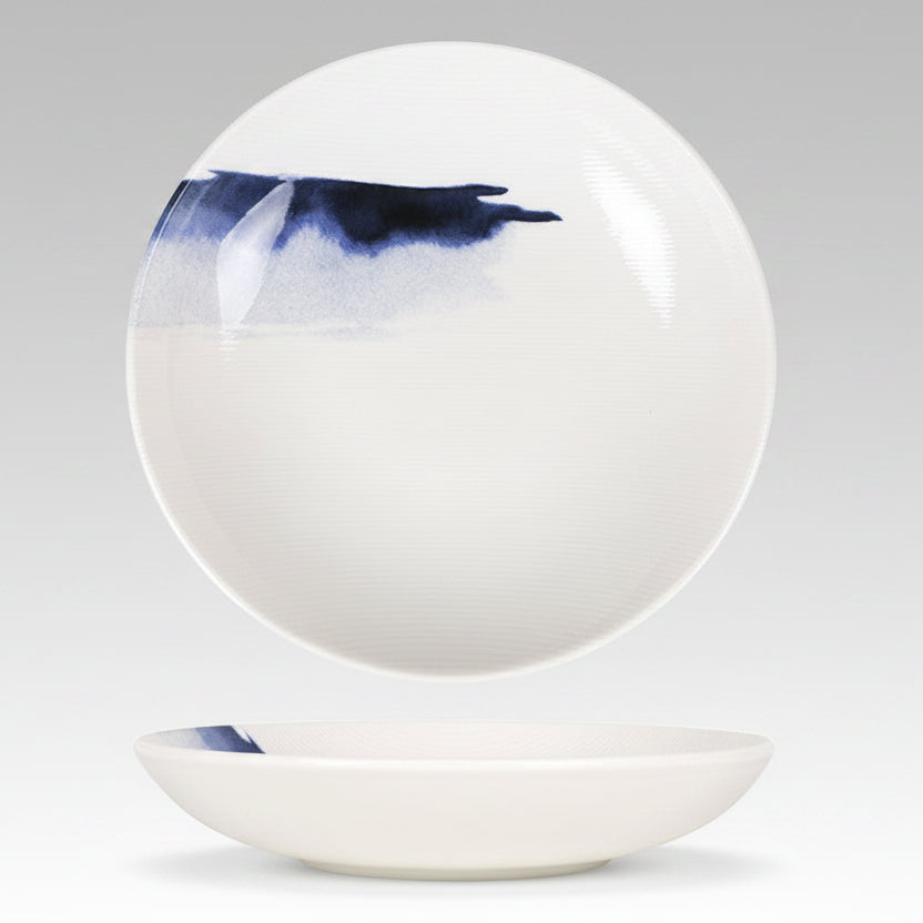Prato fundo em porcelana Marmara, ø23x4 cm. Garantia contra lascas (6 unidades)
