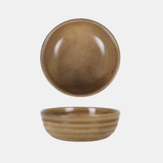 Aljarafe brown porcelain bowl. Chip-resistant. Various sizes and quantities available.