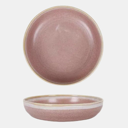 Pink Aljarafe porcelain bowl. Chip-resistant. Various sizes and quantities available.