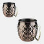 Domed mug with handle, vintage style, stainless steel, 9.5x10 cm, 0.5 cl. Various colors (1 unit)