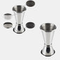 Double measuring cup, polished stainless steel, 2/4 cl. Various colors (1 unit)