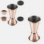 Double measuring cup, polished stainless steel, 2/4 cl. Various colors (1 unit)