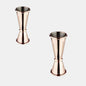 Double measuring cup, polished stainless steel, 2.5/5 cl. Various colors (1 unit)