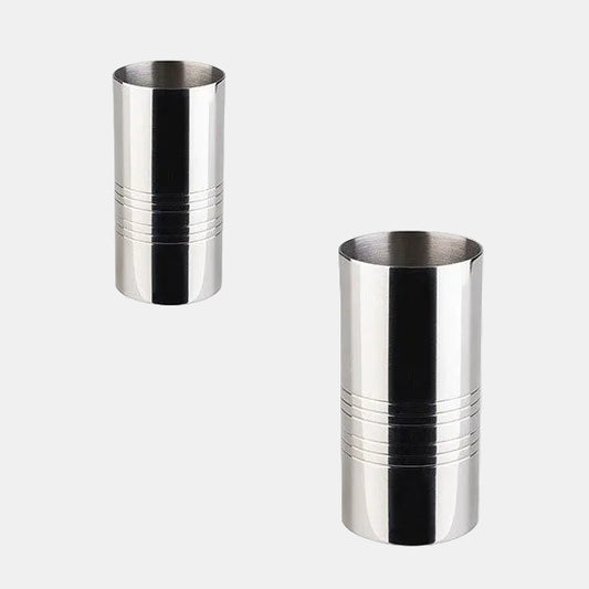 Basic straight jigger, double measure, stainless steel, ø3.5x7.5 cm, 3/5 cl (1 unit)
