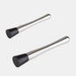 Muddler made of polished stainless steel with a serrated silicone head, ø3.5x20.5 cm (1 unit)