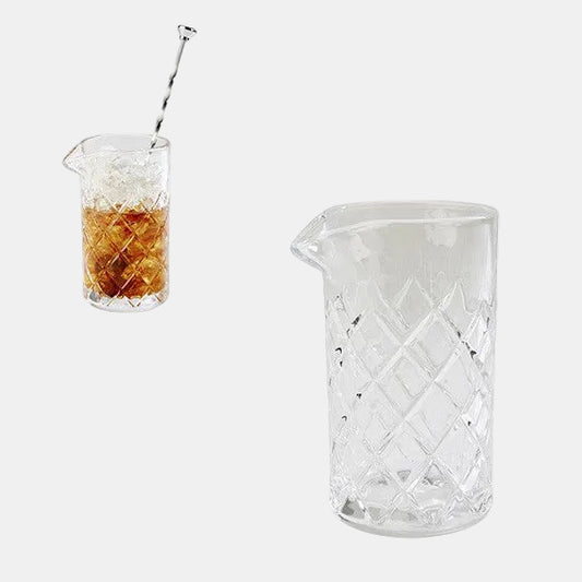 Cut crystal mixing glass with pourer, ø9x16 cm, 500 ml (1 unit)