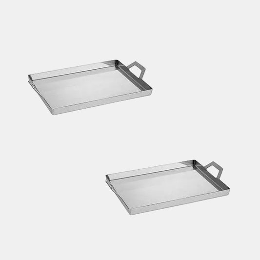 Llauna de acero inox con asas. Varias medidas - 1 Ud.
