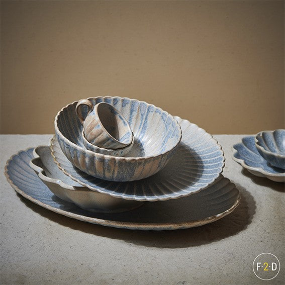 Taça em porcelana Blue Dune. Vários tamanhos e quantidades.