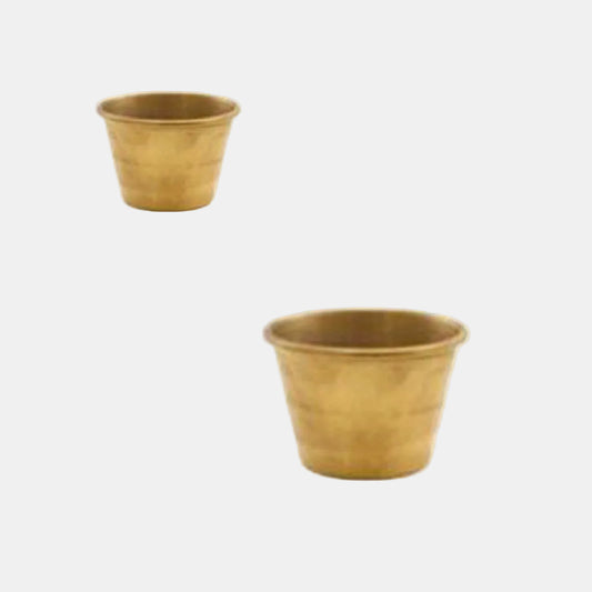 Vintage gold steel ramekin 71 ml (24 Units)
