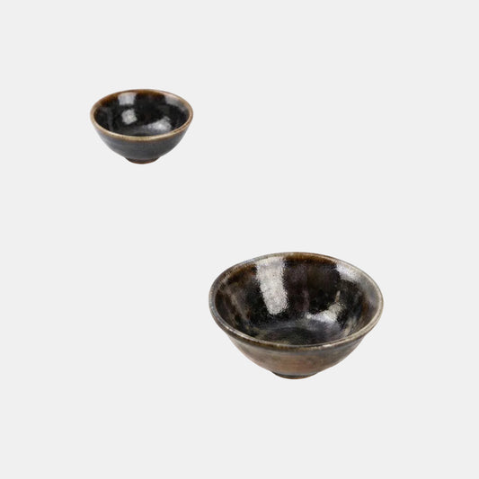 Taça de porcelana preta nobre de 7 cm (6 unidades)