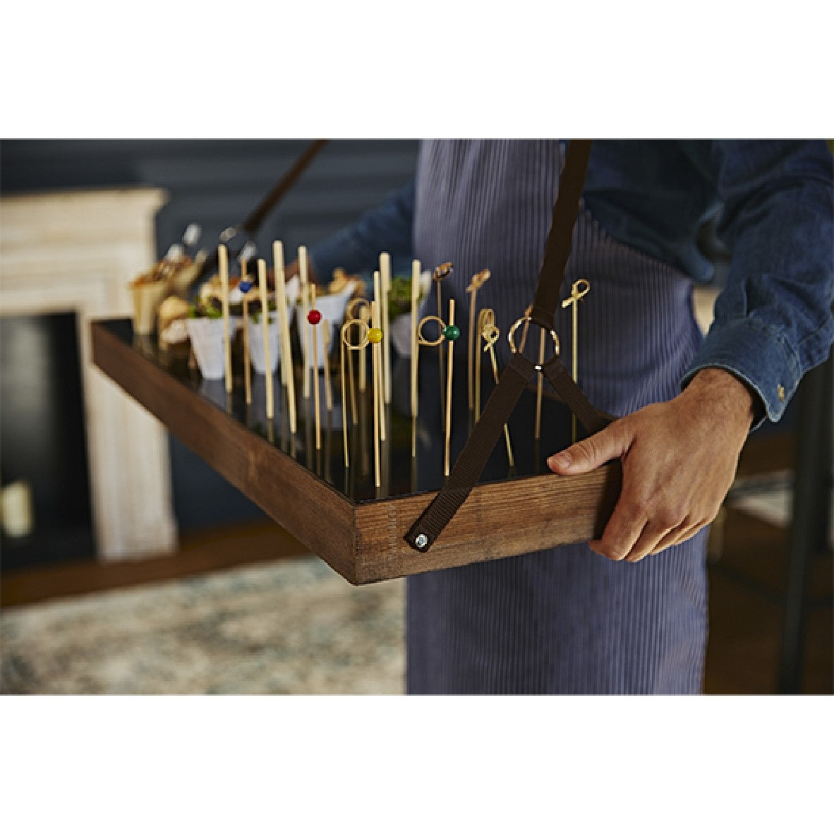 Klimer Walnut Multipurpose Tray 80 x 30 cm (1 Unit)