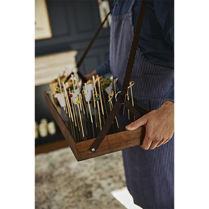 Suporte para espetos em metacrilato preto, tabuleiro multiusos 40 x 30 cm (1 unidade)