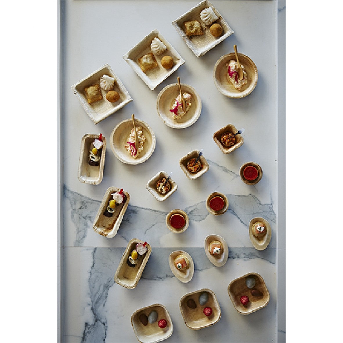 Square palm leaf plate. Various sizes (100 units)