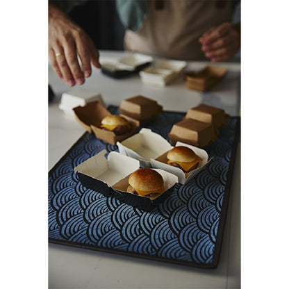 Mini caja de cartón blanca para hamburguesa. 8 x 9 x 5 cm - 100 Uds.