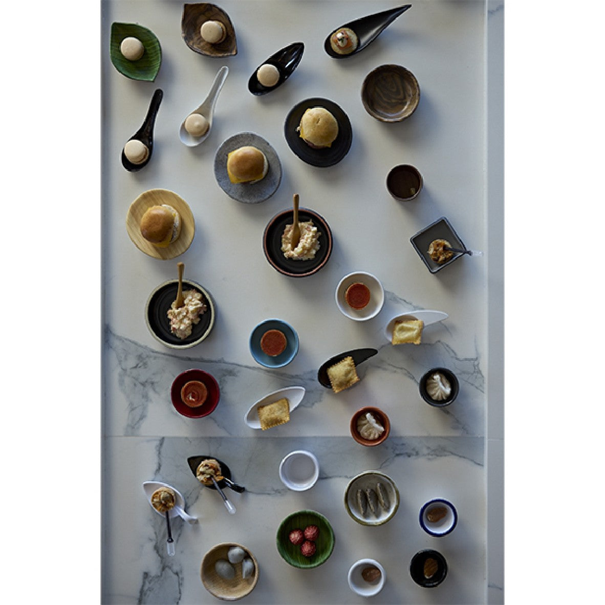Black melamine tasting spoon. 13 x 4.5 cm (60 units)