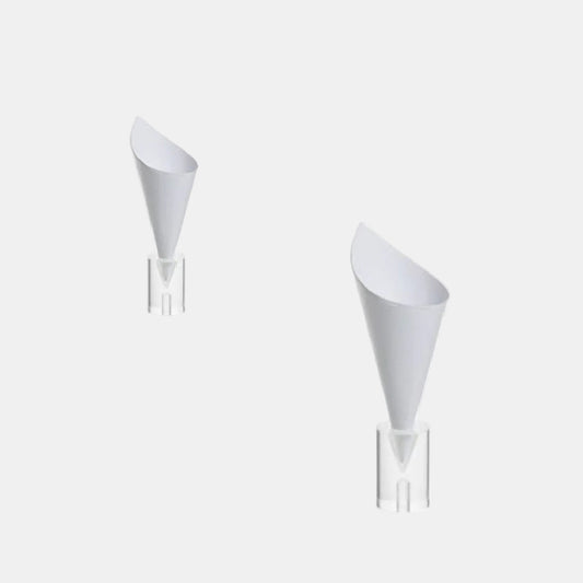 Mini conos de cartón blanco ø4 x 8 cm XXS - 100 Uds.