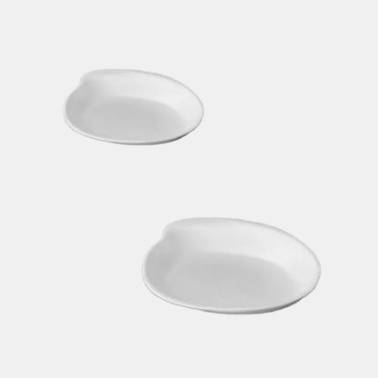 Biodegradable mini side sugarcane plate 11x8.5x2.2 cm - 1000 units