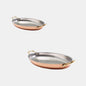 Cazuela oval cobre brillo con asa de latón vintage. Varias medidas - 3 Uds.