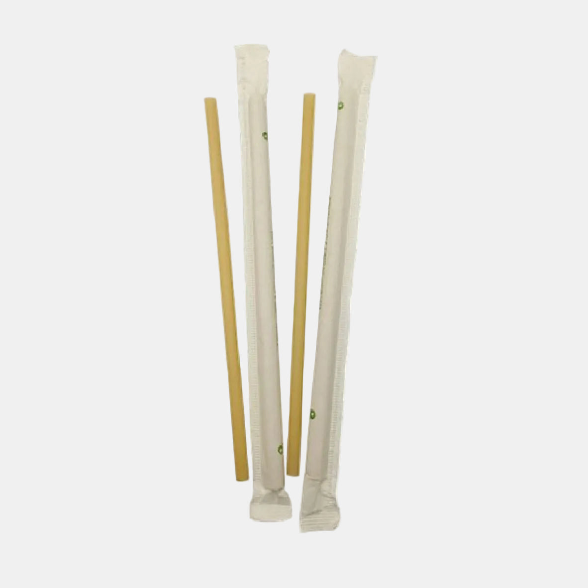 Palhinhas biodegradáveis ​​naturais com capa protetora para cocktails e outras bebidas. Ø6 x 20 cm. 4000 unidades.